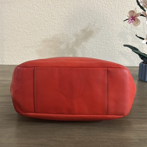 Coach F24391 Park Color Block Large Hobo Vermillion Multicolor - Picture 7 of 10